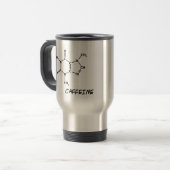 Caffeine Molecule Travel Mug Reisbeker (Voorkant links)