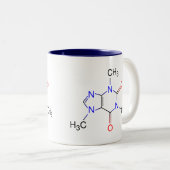 Caffeine Molecule Tweekleurige Koffiemok (Voorkant rechts)