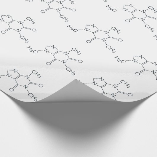 Caffeine Molecule voor koffie-overs Cadeaupapier (Hoek)
