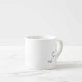 Caffeine Molecule voor koffie-overs Espresso Kop (Voorkant rechts)