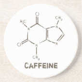 Caffeine Molecule Zandsteen Onderzetter (Voorkant)