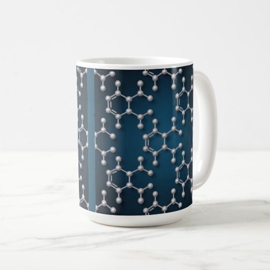  Caffeine Molecules Classic Coffee Mug Koffiemok (Voorkant rechts)