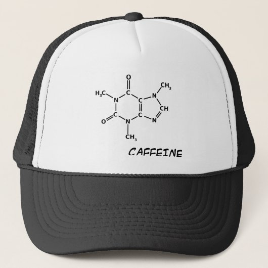 Caffeïne Molecuul Dop Trucker Pet (Voorkant)