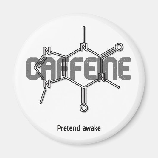 Caffeïne Molecuul Magneet (Voorkant)