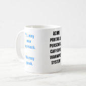 Caffeine Mood Waarschuwing Mokken (Voorkant links)
