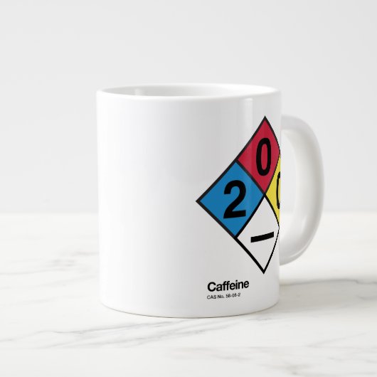 Caffeine-NFPA-veiligheidslabel Grote Koffiekop (Voorkant rechts)