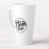 Caffeine omdat het leven van mama gevaarlijk is vo latte mok (Linkerhoek)