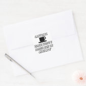 Caffeine omdat iemand anders wel eens last zou kun vierkante sticker (Envelop)