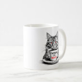Caffeine Or Chaos Cat Coffee Lover Mug Koffiemok (Voorkant rechts)
