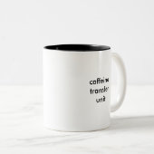 Caffeine-overdrachtseenheid Tweekleurige Koffiemok (Voorkant rechts)