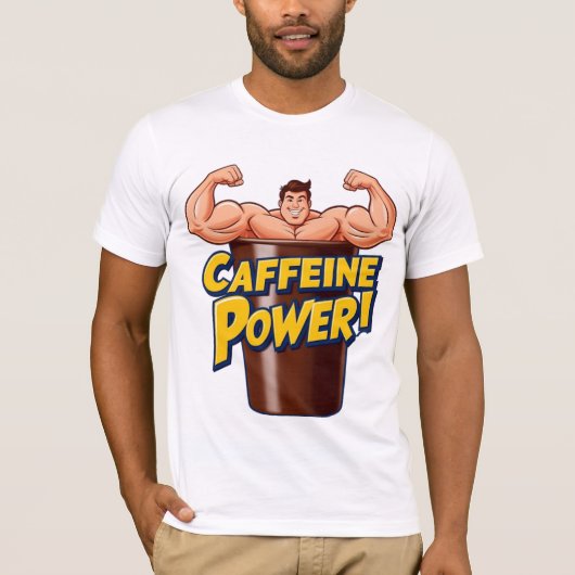 "Caffeine Power Flex - Mannen-T-shirt" T-shirt (Voorkant)