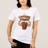 "Caffeine Power Flex - Unisex T-shirt" Tri-Blend Shirt (Voorkant)