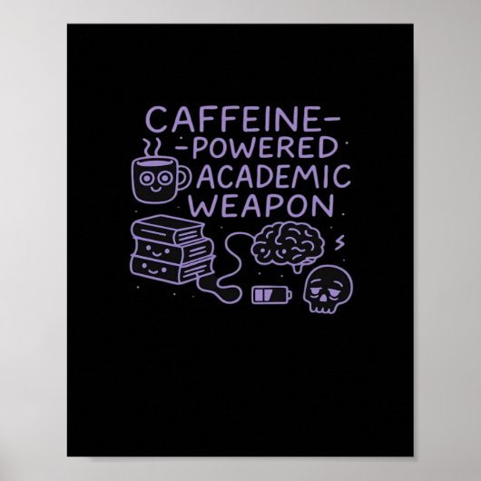 Caffeine-Powered Academic Weapon Classic Poster (Voorkant)