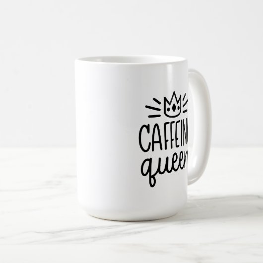 Caffeine Queen 15oz Mok (Voorkant rechts)