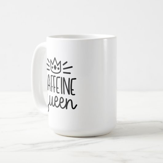 Caffeine Queen 15oz Mok (Voorkant links)