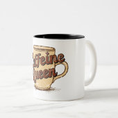 Caffeine Queen Tweekleurige Koffiemok (Voorkant rechts)