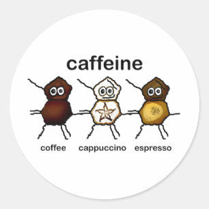 Caffeine Ronde Sticker