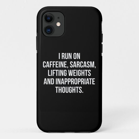 Caffeine, Sarcasme, Lifgewicht, Gedachten - Gym Case-Mate iPhone Case (Achterkant)