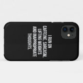 Caffeine, Sarcasme, Lifgewicht, Gedachten - Gym Case-Mate iPhone Case (Achterkant (horizontaal))