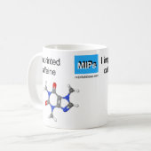 caffeine sjabloon mok ball and stick model (Voorkant links)