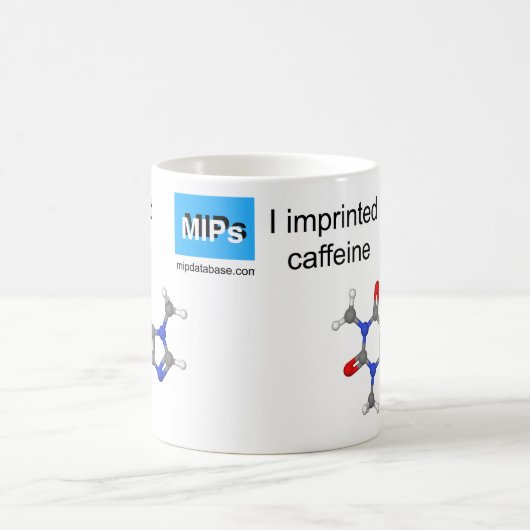 caffeine sjabloon mok ball and stick model (Center)