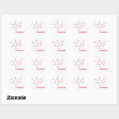 Caffeine Sticker (rood) (Vel)