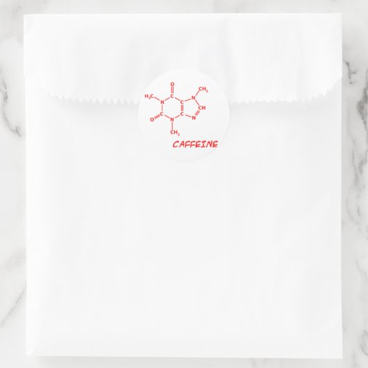 Caffeine Sticker (rood) (Tas)
