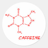 Caffeine Sticker (rood) (Voorkant)