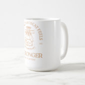 Caffeïne stimuleert elke hartslag koffiemok (Voorkant rechts)