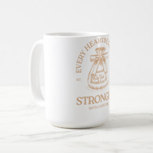 Caffeïne stimuleert elke hartslag koffiemok
