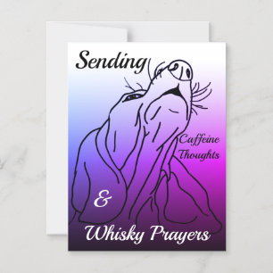 Caffeine Thoughts & Whisky Prayer Basset Hound Dog Magnetische Uitnodiging
