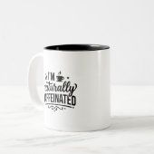 Caffeïne Vibes Transfermok Tweekleurige Koffiemok (Voorkant links)