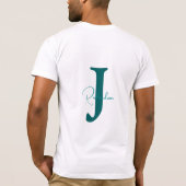 Caffeïne & Vriendelijkheid Turquoise Koffie Bleek  T-shirt (Achterkant)