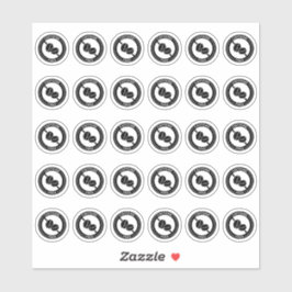 Caffeine Vrije Trouwlocatiekaart Mini Maaltijdkeuz Sticker