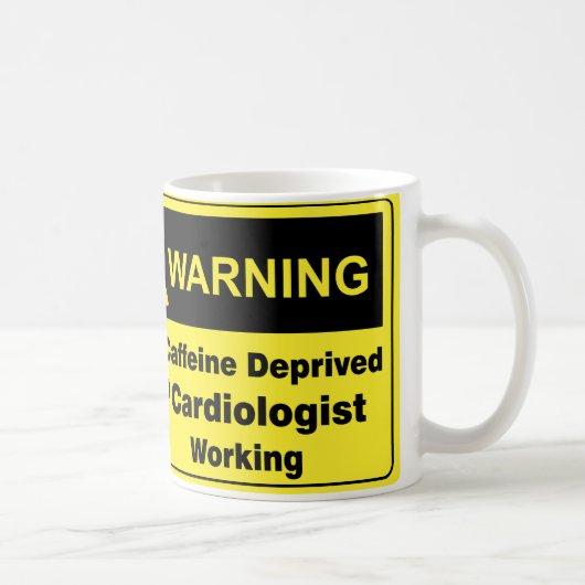 Caffeine Warning Cardioloog Koffiemok (Rechts)
