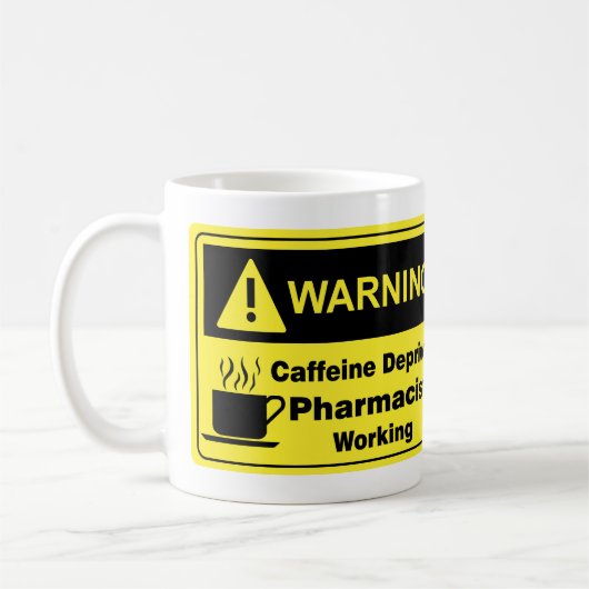 Caffeine Warning Pharmacist Koffiemok (Links)
