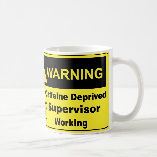 Caffeine Warning Supervisor Koffiemok (Rechts)