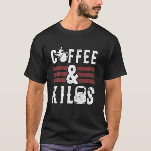 Caffeine Weightising Workout Coffee & Kilo T-shirt (Voorkant)