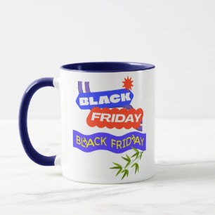 "Caffeïne & Winkelwagen – Black Friday Hustle" Mok