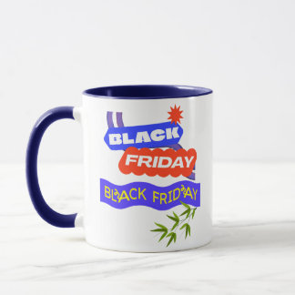 "Caffeïne & Winkelwagen – Black Friday Hustle" Mok