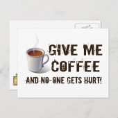 Caffeïneafbraak Briefkaart (Voorkant / Achterkant)