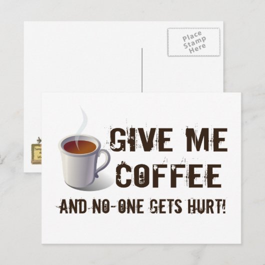 Caffeïneafbraak Briefkaart (Voorkant / Achterkant)