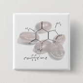 Caffeïnebonen Vierkante Button 5,1 Cm (Voorkant)