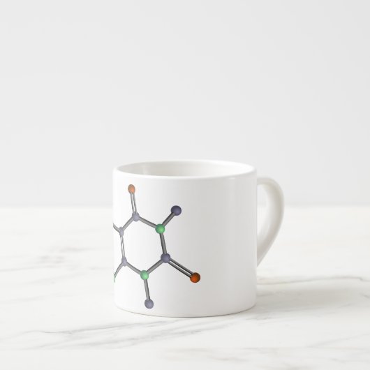 Caffeinemolecuul Espresso Kop (Voorkant rechts)