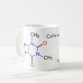 Caffeinemolecuul Koffiemok (Voorkant links)