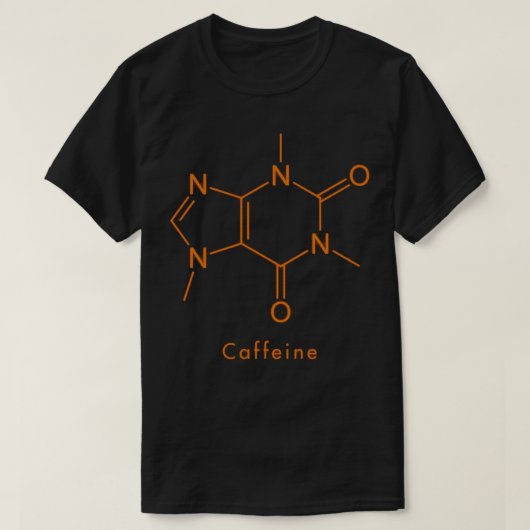 Caffeinemolecuul T-shirt (Design voorkant)