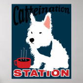 Caffeineringsstation Poster (Voorkant)
