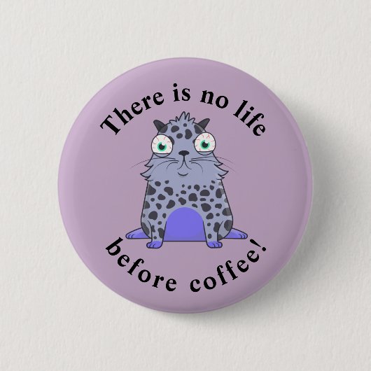 Caffelotta cryptokitty wil koffie ronde button 5,7 cm (Voorkant)