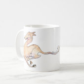 Caffiene Kick Greyhound Illustration Mok (Voorkant links)