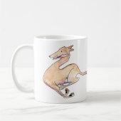 Caffiene Kick Greyhound Illustration Mok (Links)